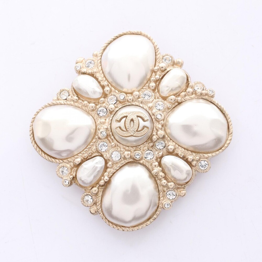 Chanel Square B12C Brooch Gold Plated #361562C10B